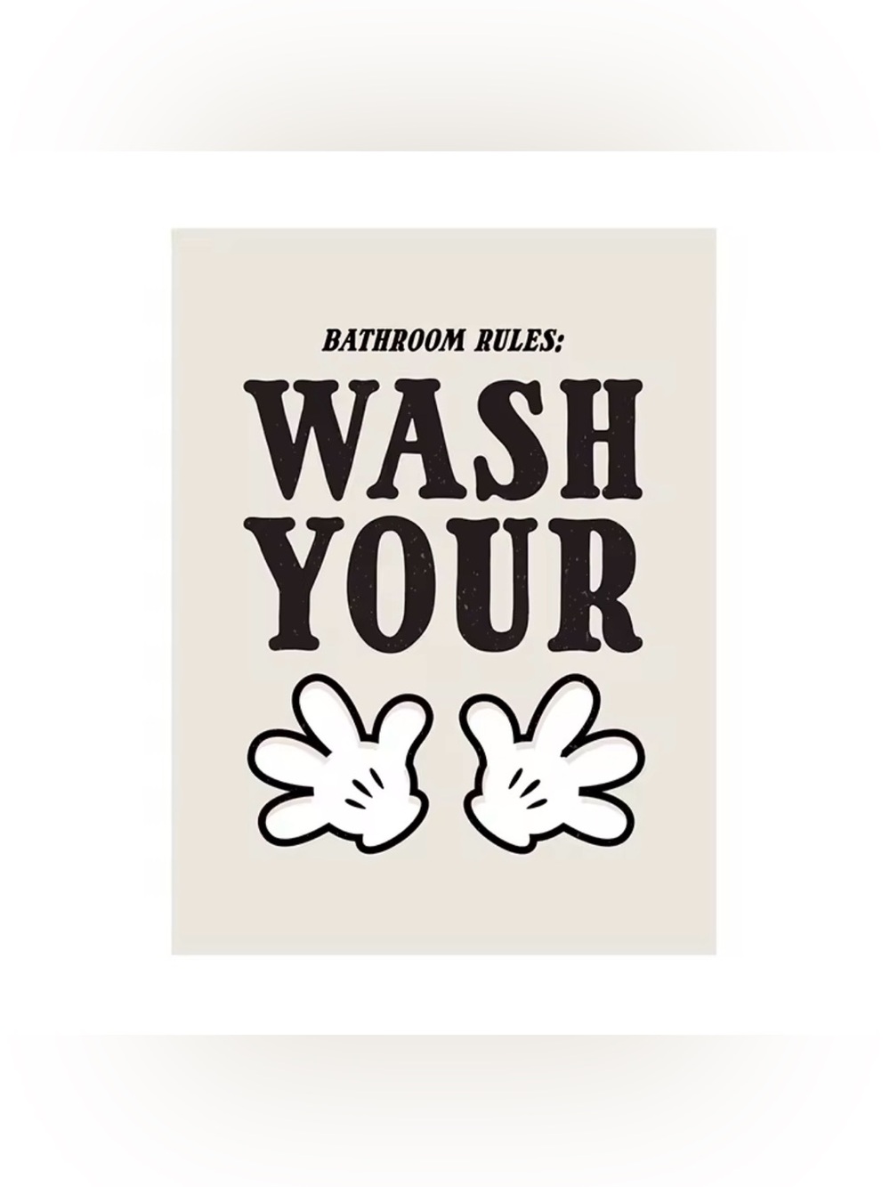 Bathroom Mickey Print